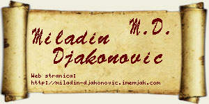 Miladin Đakonović vizit kartica